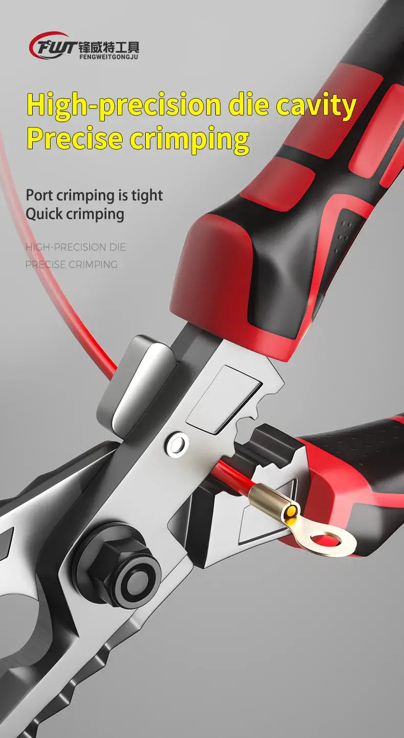 Multi Functional Electrician Scissors Crimping Wire Cutting Tool With Wrench For Metal Sheet And Cable Cutting