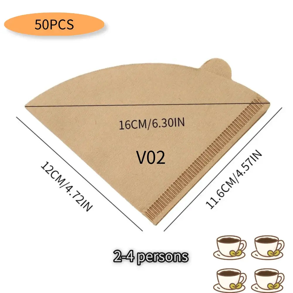 U-Shaped Disposable Coffee Filter Paper Bags Eco Friendly Hourglass Design For Optimal Coffee Extraction