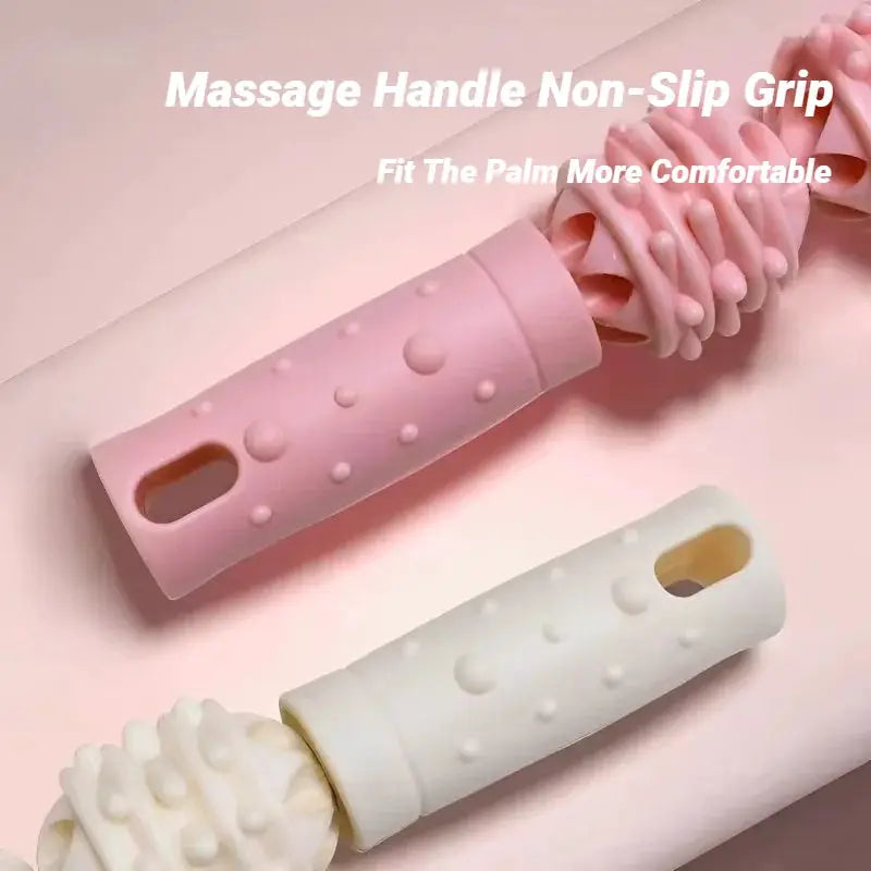 4 Ball Roller Muscle Massage Stick Wolf Tooth Fascia Tool For Calves Thighs Quadriceps Arms Forearms Recovery Fitness