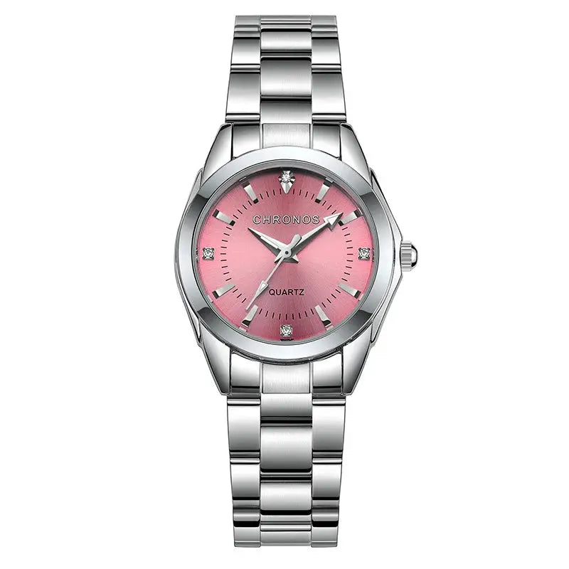 Chronos Elegant Women Watch Luxury Stainless Steel Wristwatch With Japanese Quartz Movement Gift For Her