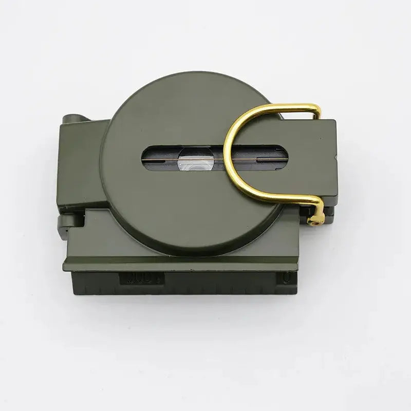 Outdoor Survival Compass for Mountaineering and Camping Portable Flip Top with Durable Plastic Casing Military Green