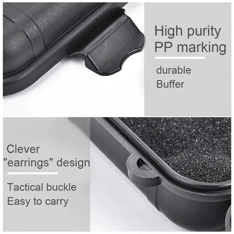Simples Market outdoor waterproof sealed survival storage box, black plastic with rugged latch