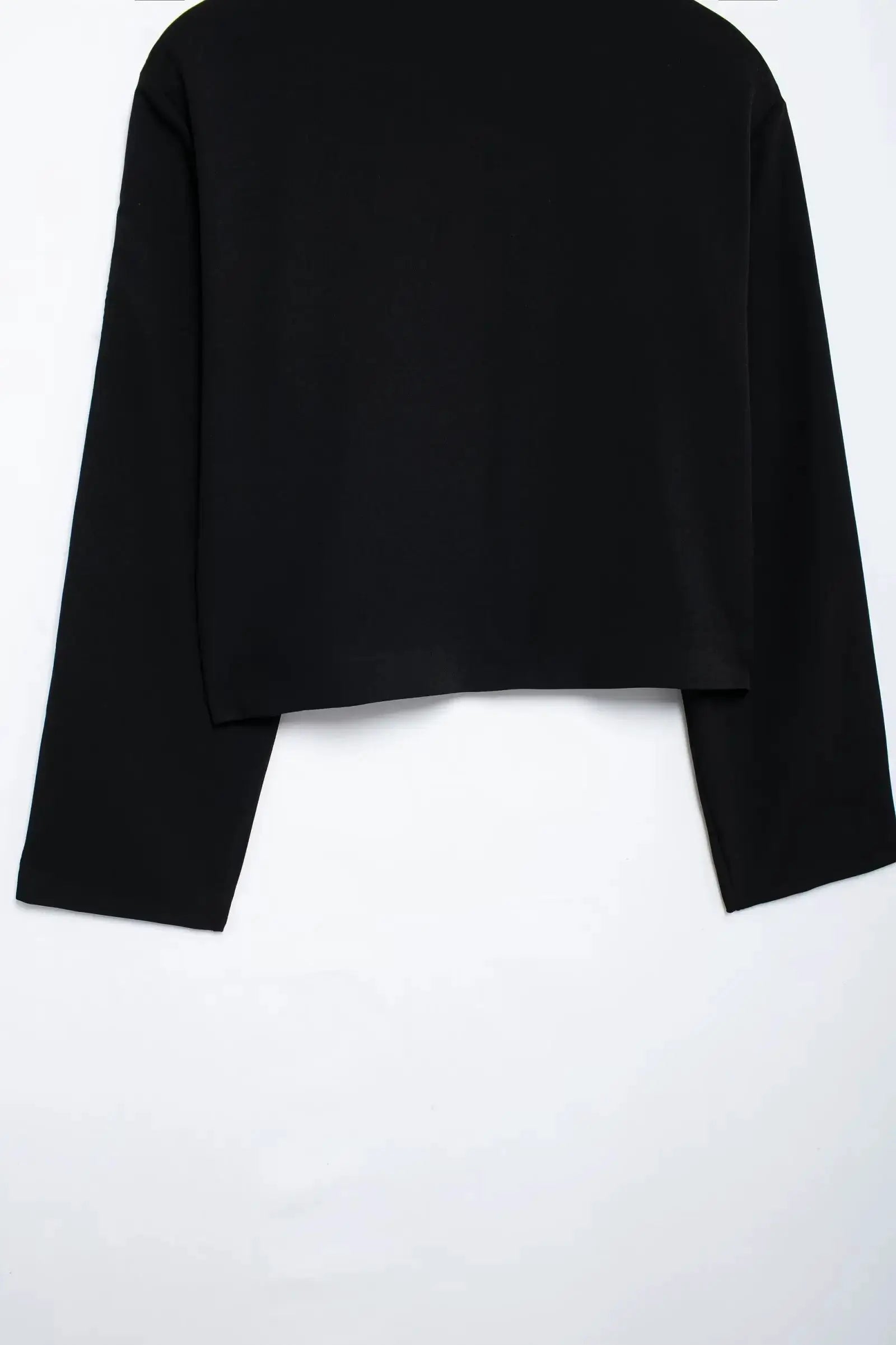 2024 New Women Patchwork Black White Baggy Pants Short Jacket Set