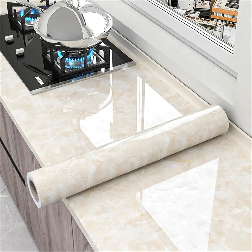 EverGloss PVC Pearl Film Self Adhesive Wallpaper Waterproof High Gloss For Wardrobes And Furniture Black Or White