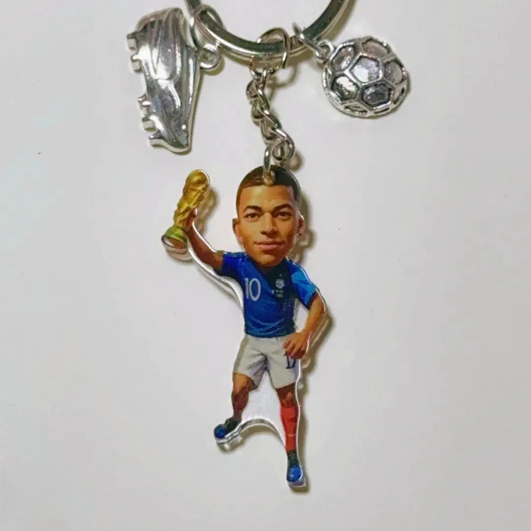 2D Ronaldo Keychain Cristiano Football Pendant Flat Acrylic Ornament