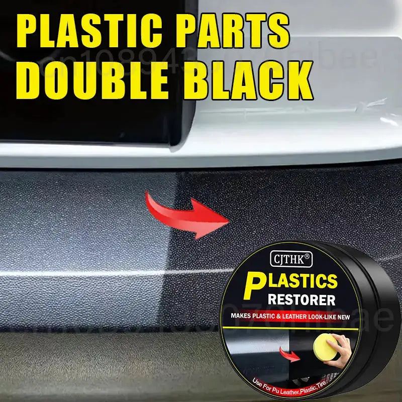 Car plastic restorer tin from Simples Market with CJTHK label, Plastics Restorer for black plastic