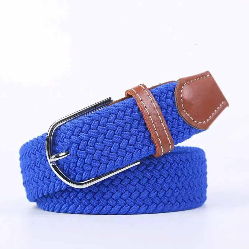 UrbanFlex Unisex Knitted Pin Buckle Belt Elastic Braided Canvas Stretch For Comfortable Jeans Wear
