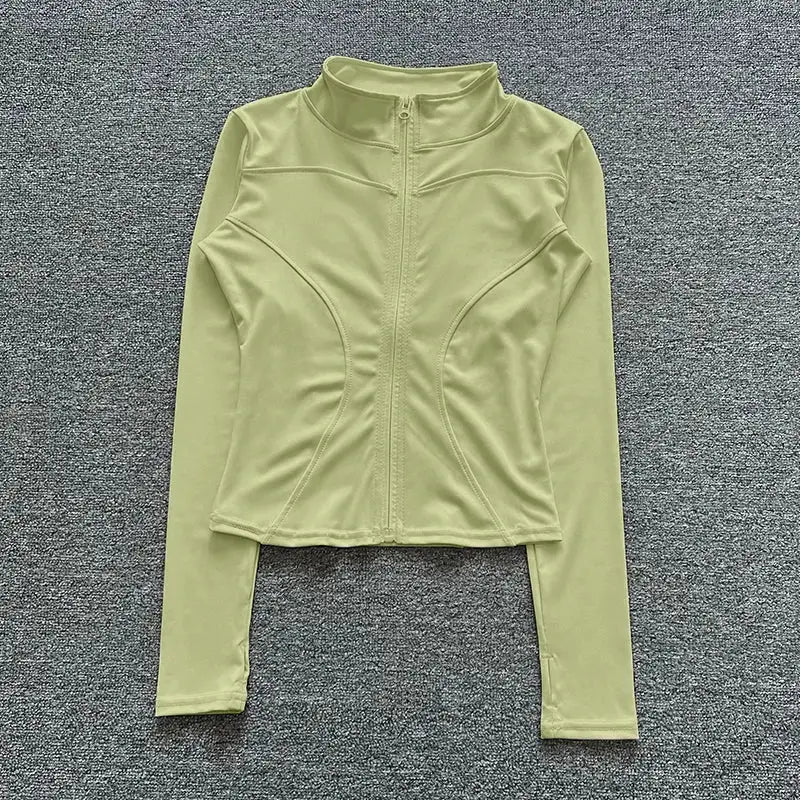 VitalWear Women Sport Jacket Long Sleeve Breathable Stretch Knit Fabric For Workouts Gym Yoga Training