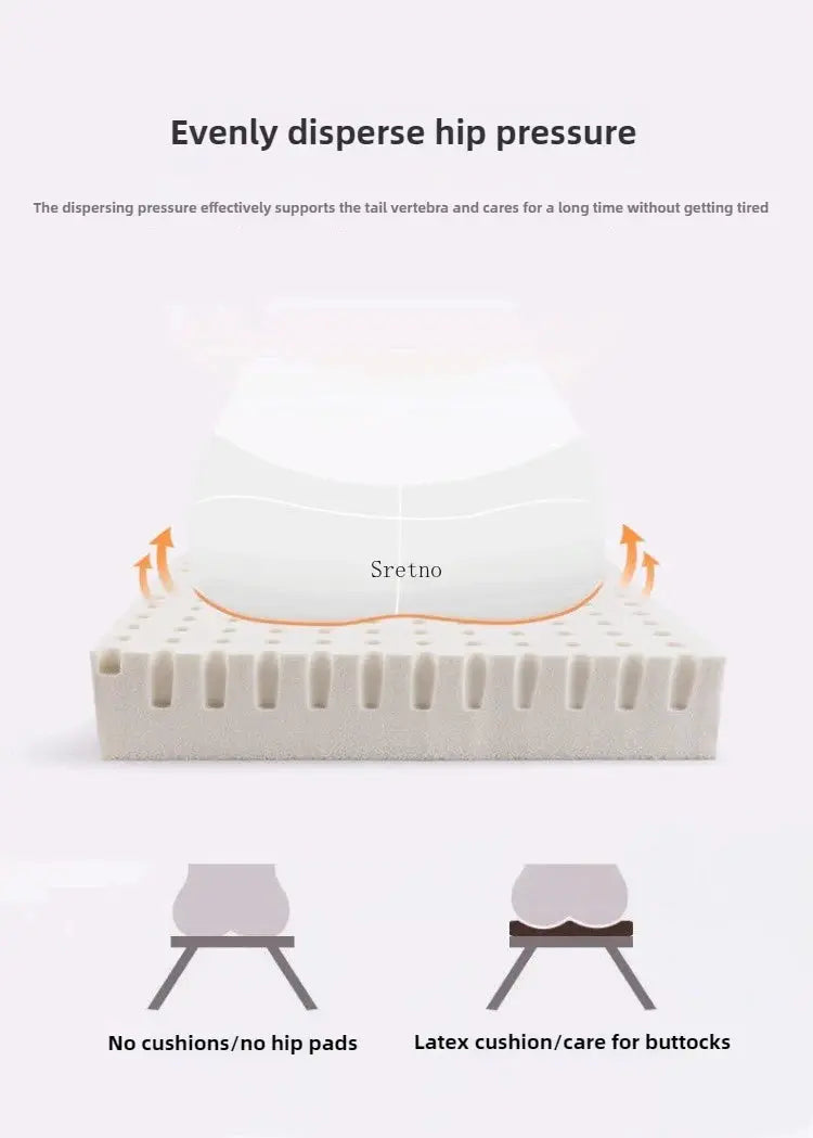 Natural latex cushion for classroom stools, 50x50, thickened office chair/sofa pad