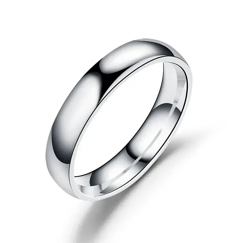 6mm Hypoallergenic Stainless Steel Ring For Women And Men High Polish Wedding Band Gift