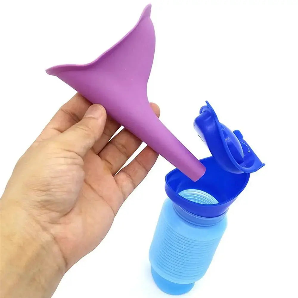 Portable Urinal Bucket for Outdoor Use and Travel Unisex Reusable Shrinkable Emergency Camping Toilet