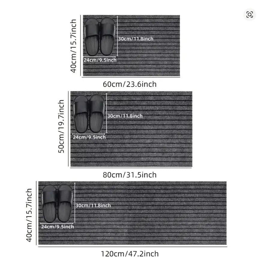 Polyester striped kitchen floor mat by Simples Market, non-slip and anti-fouling, strong adsorption, 3 size options