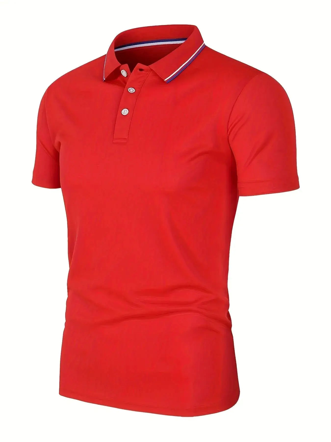 2025 Hot Sale Mens Summer Casual Polo Shirt Breathable Comfortable Solid Color Short Sleeve Tee
