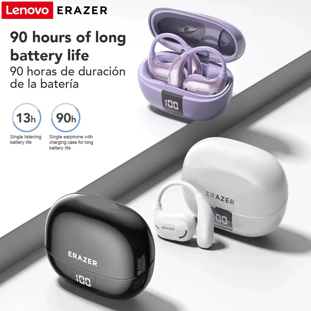 ERAZER XT66PRO Bluetooth Earphones With AI Translator Real Time Translation For 135 Languages And 13 Hour Battery