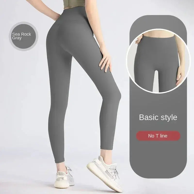 Women yoga leggings Sea Rock Gray, high-waist gym leggings for fitness and running