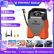 ETENWOLF ZEPHYR S3C Portable Tire Inflator 7800mAh 160 PSI Battery
