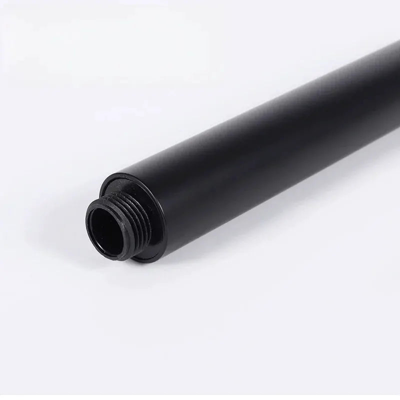 Hand-held shower head, black plastic, Simples Market, with threaded nozzle connector