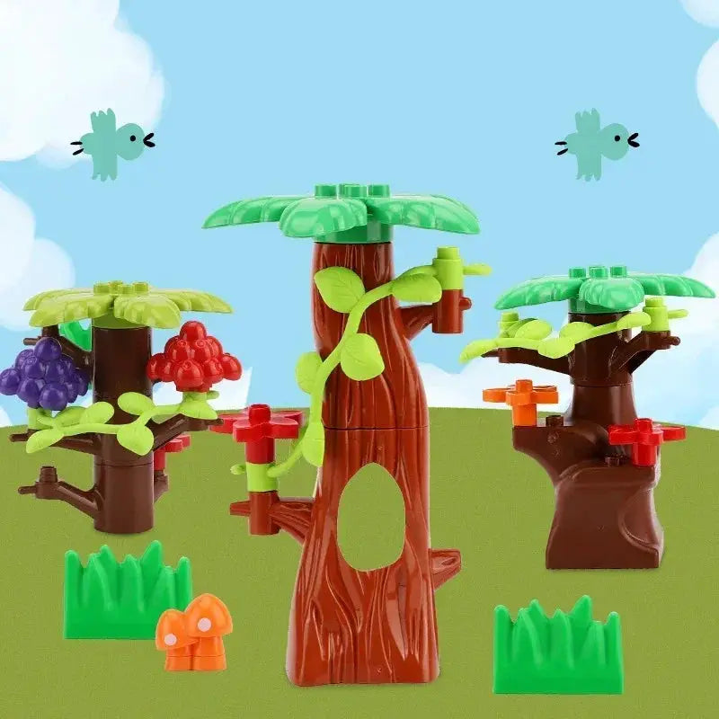 Big Outdoor Building Blocks Forest Plant Series Set For Farm Garden Decor And Kids Toys Bricks