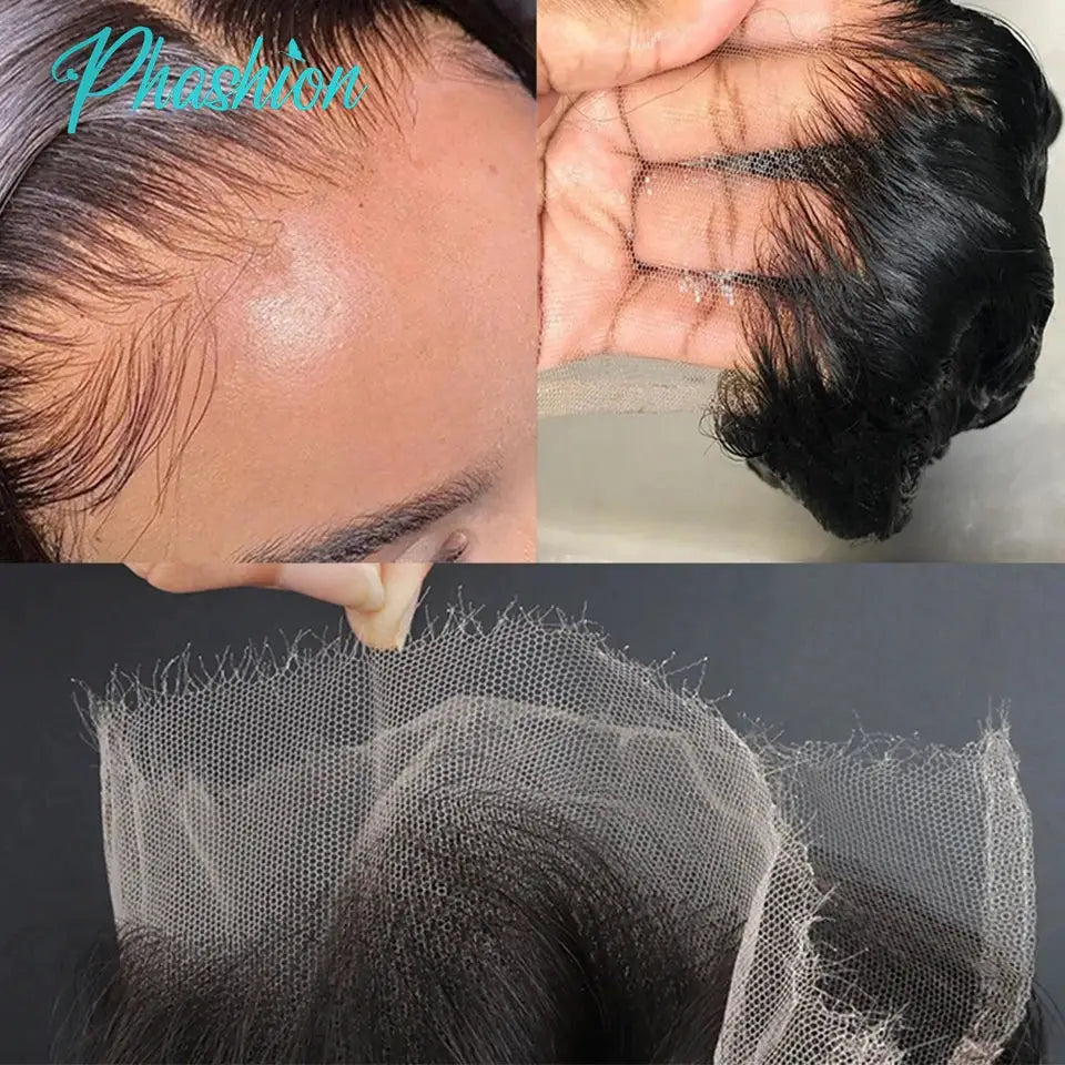 Phashion Real HD full long 13x6 lace frontal human hair wig with kinky curl texture and Swiss closure