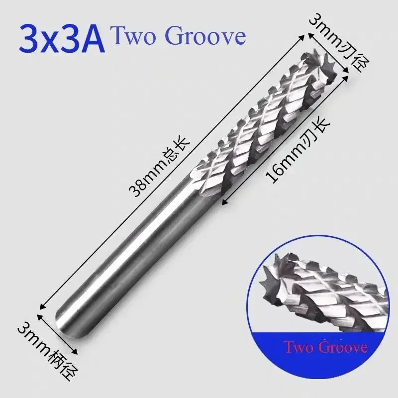 Tungsten Carbide Rotary File For Metal And Plastic Engraving Cutter Grinding Head With 3mm Shank