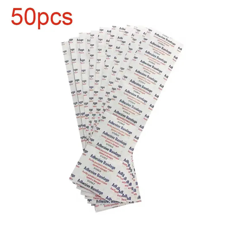 50 Pack Transparent PU Waterproof Wound Plaster Bandages 38 by 38mm Adhesive Bandage for Outdoor Home First Aid