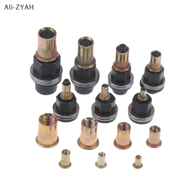 10 Piece Hand Rivet Nut Tool Set Manual Riveter Kit With M3 To M12 Nut Heads For DIY Repair