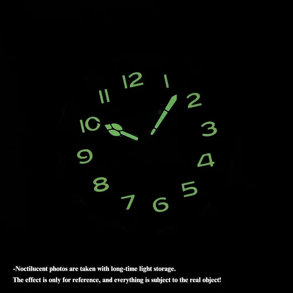 Wristwatch STEELFLIER SF741 by Simples Market with luminous green dial and sapphire mirror