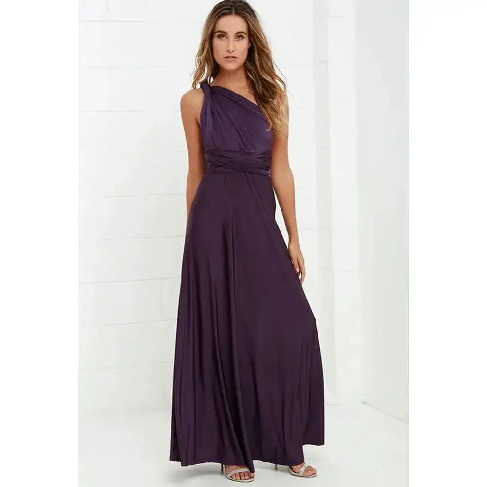 Fashion Multiwear V Neck Maxi Dress With Adjustable Straps For Summer Versatile Long Dress