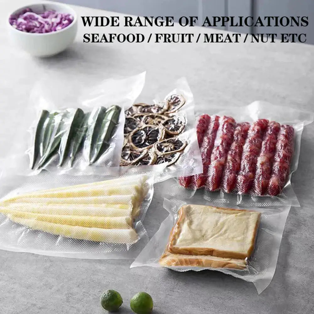 Vacuum Bags For Food 500cm Per Roll BPA Free Reusable Food Vacuum Sealer Bags For Storage Meal Prep Sous Vide