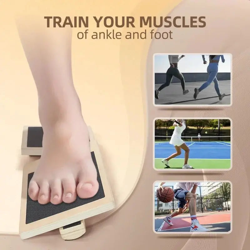 Single Foot Balance Board Ankle Strengthener For Physical Therapy And Posture Correction Non Slip Wood Wobble Board