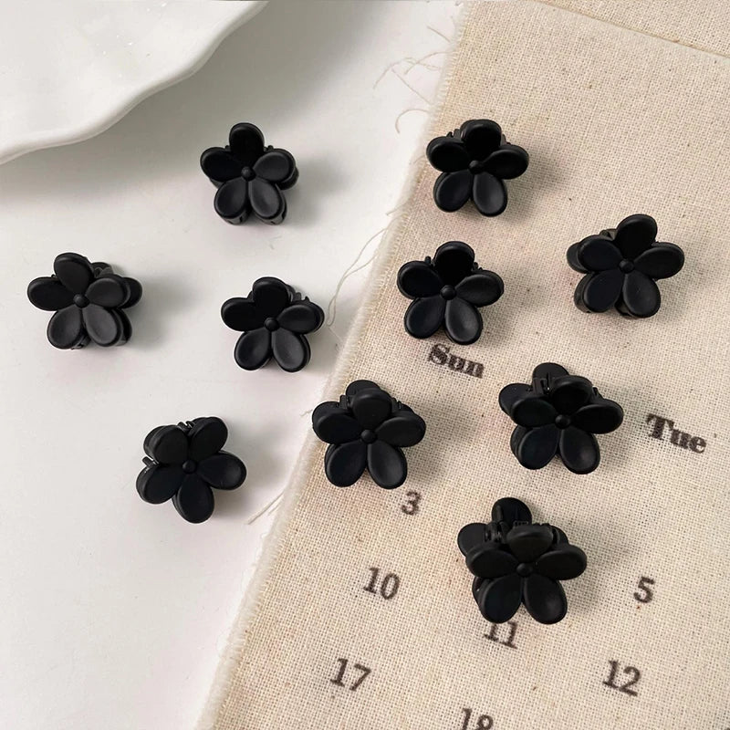 NovaHair Small Hair Claw Clips 1.5cm Assorted Black Brown Transparent Mini Claws For Kids And Women Secure Hold
