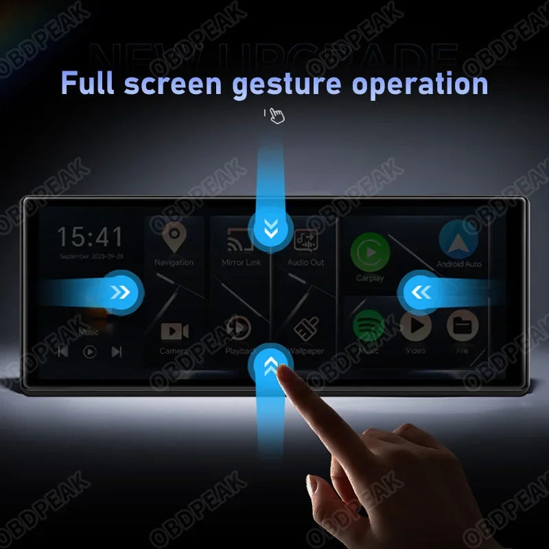 K60 Pro 11.3 Inch Android 14 AI Dash Cam Rear View Mirror GPS CarPlay