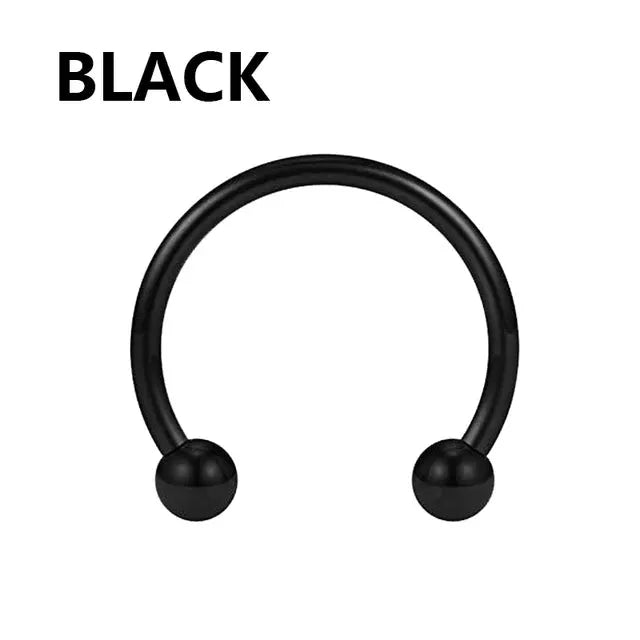 Stainless Steel Horseshoe Fake Nose Ring C Clip Septum Lip Hoop 1Pc For Women Men Jewelry