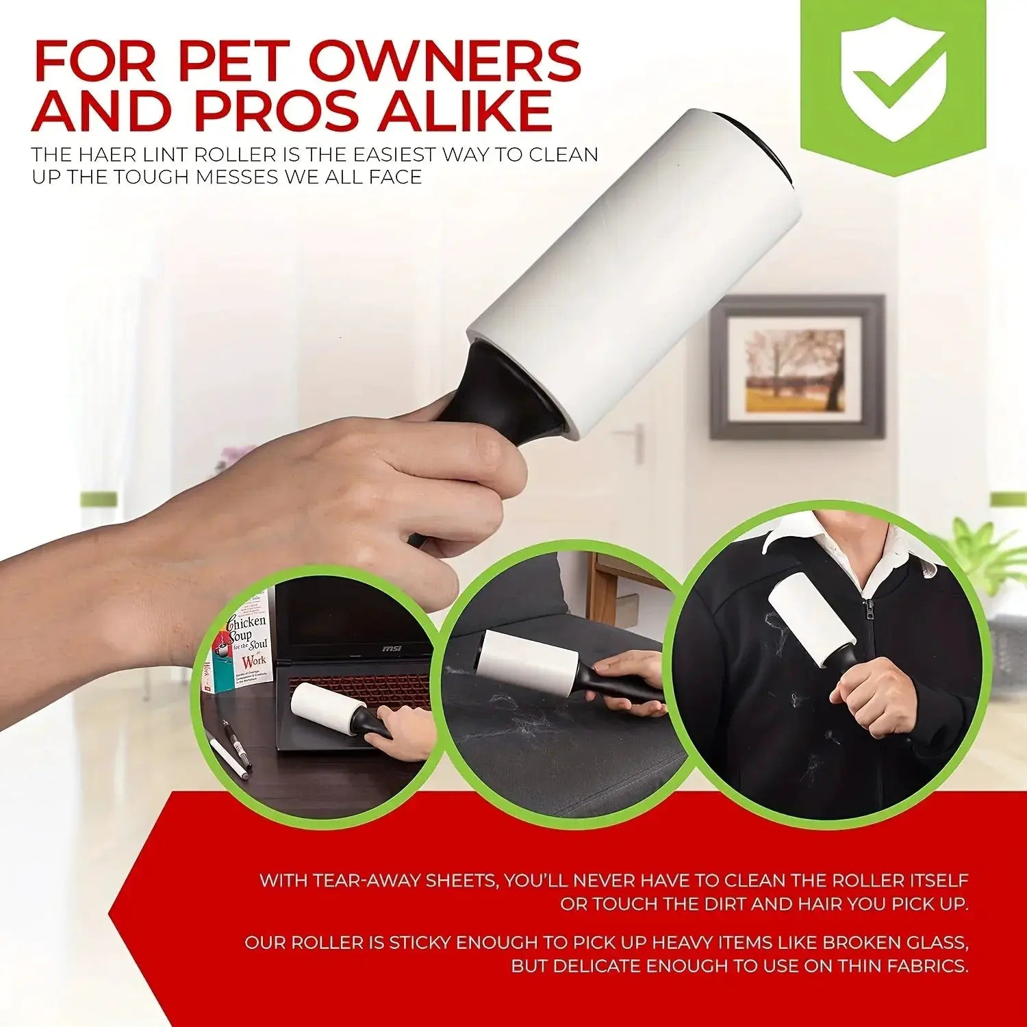 Extra Sticky Lint Roller For Pet Hair Removal 60 Sheets Per Roll Ideal For Dog And Cat Owners