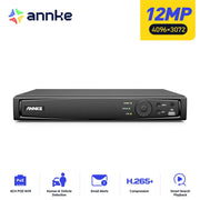 ANNKE 8CH PoE NVR video recorder in black with front panel controls and ANNKE logo