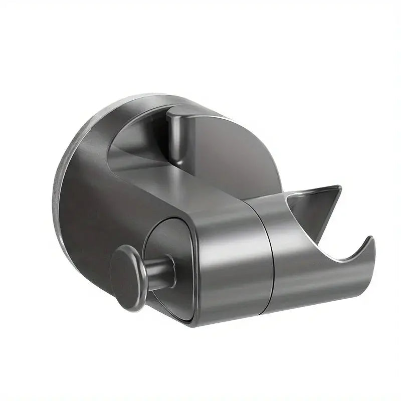 Shower head holder, round stainless steel, wall-mounted self-adhesive bracket for handheld shower