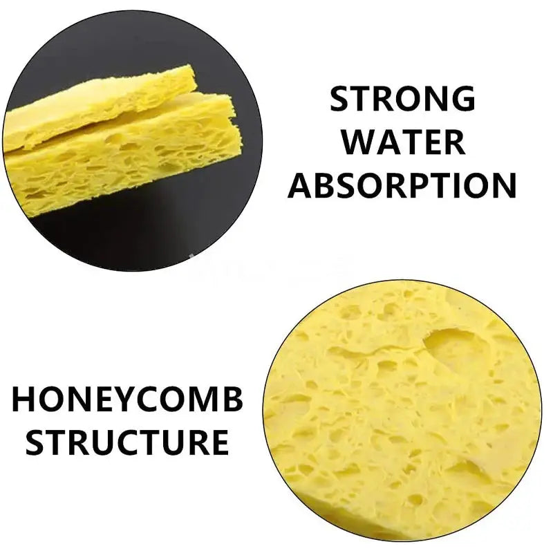 Yellow Cleaning Sponge For Soldering Iron Tips High Temperature Resistant Pack Of 5 Or 10