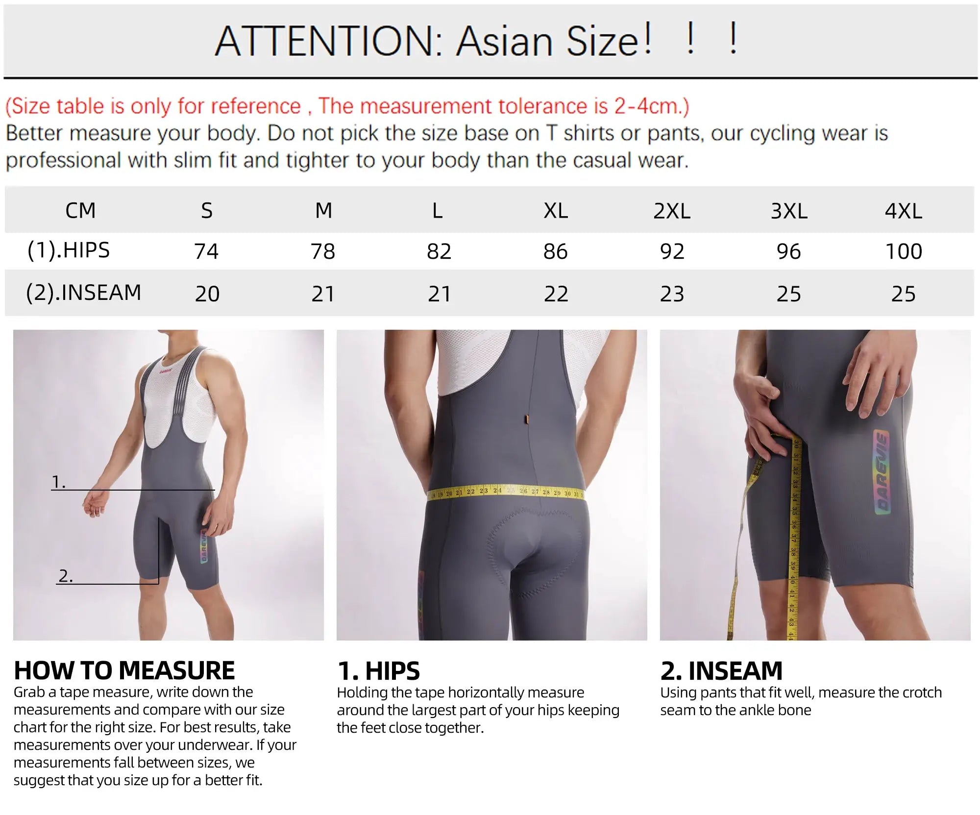 DAREVIE men's cycling bib shorts in dark gray with white mesh bib straps, Simples Market, 3-view set