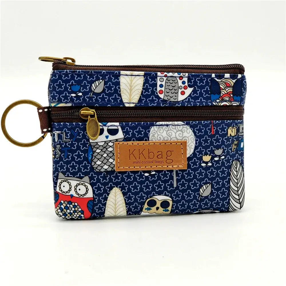 Cute Animals Wallet Zipper Purse Cartoon Patchwork Compact Lightweight Waterproof Wear Resistant Durable
