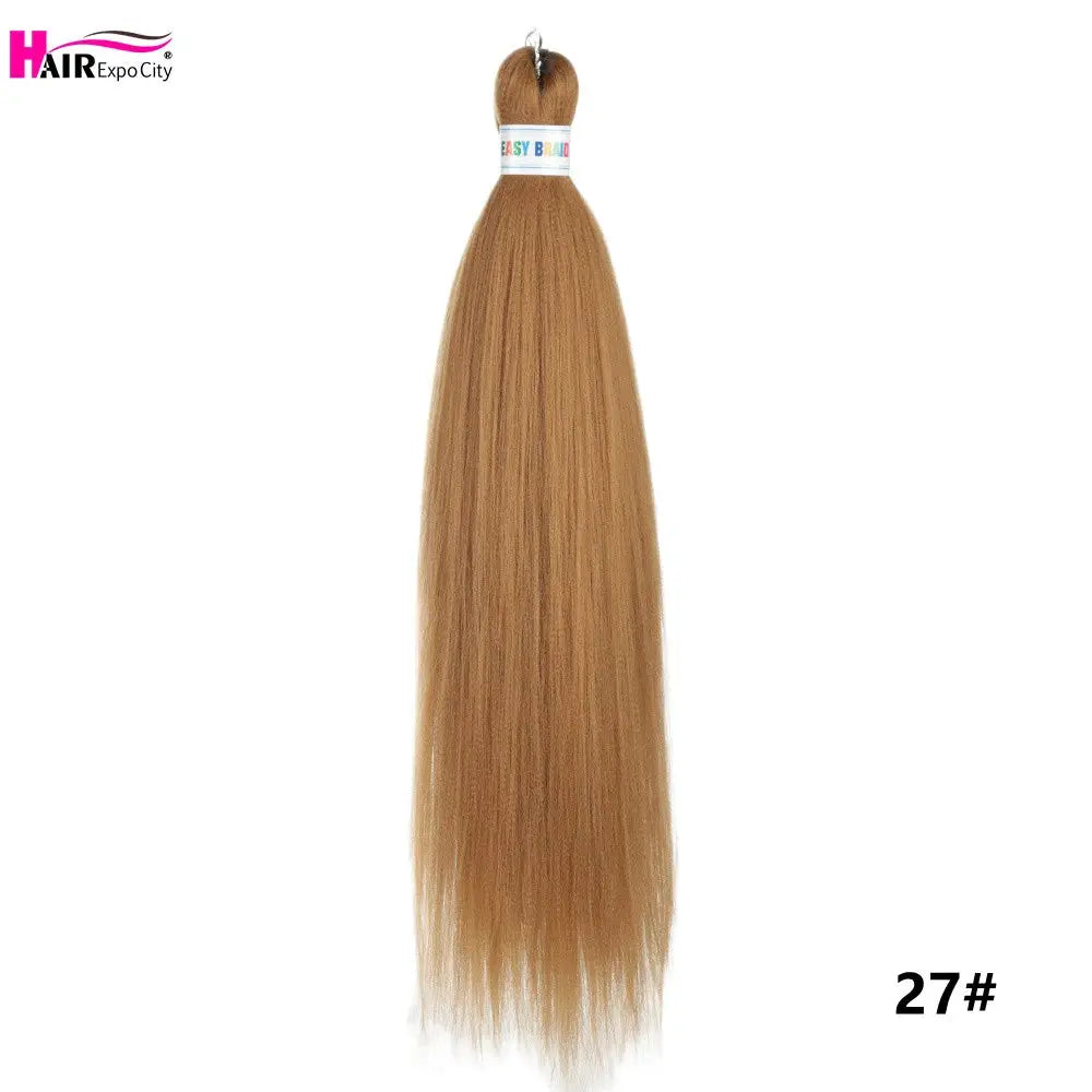 Easy Braids 26inch synthetic jumbo braids hair extensions in 27# ombre brown to blonde, pre-stretched HAIR Expo City