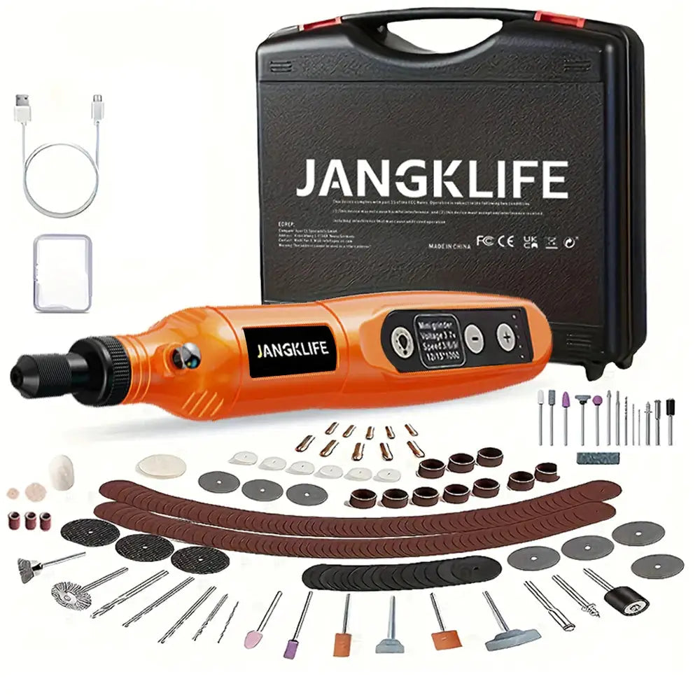JANGKLIFE USB Cordless Rotary Tool Kit Engraving Pen For Jewelry Metal Glass DIY Mini Wireless Drill