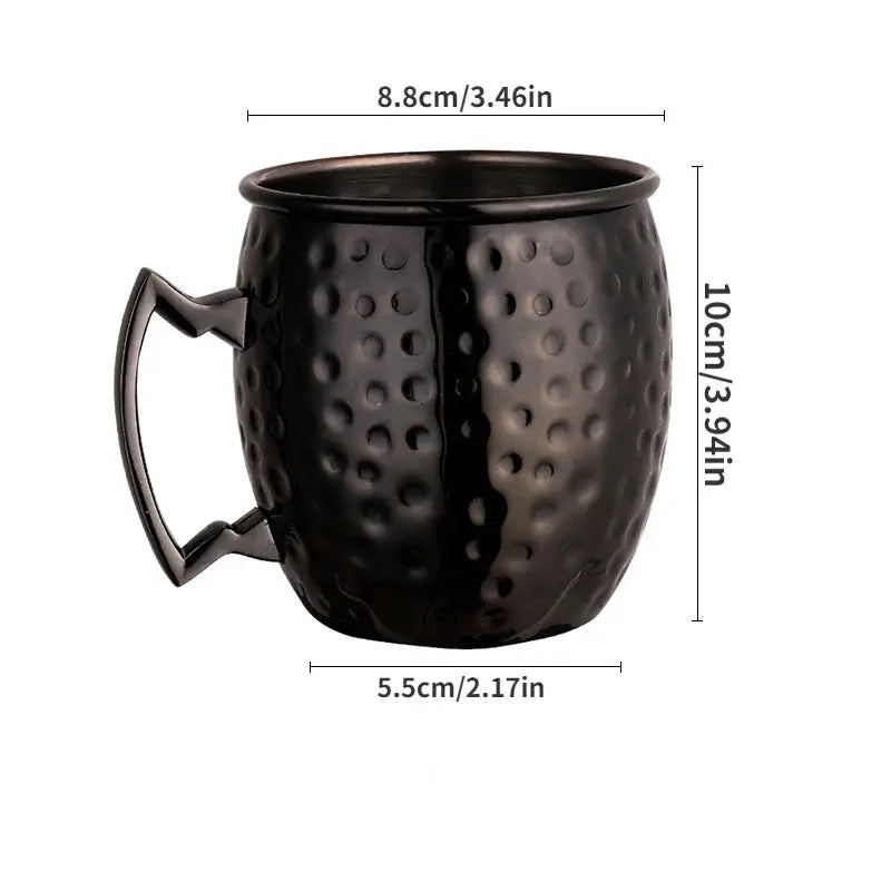 Prestige Moscow Mule Mug 530ml Hammered Stainless Steel Bar Cup for Cocktails Coffee and Beer Keeps Drinks Cold