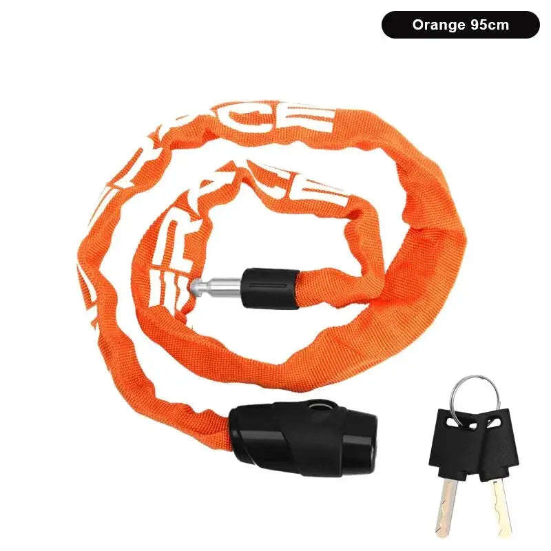 Riderace Bicycle Chain Lock Portable Anti Theft High Security MTB Mountain Bike Lock With Two Keys For Scooter EBike