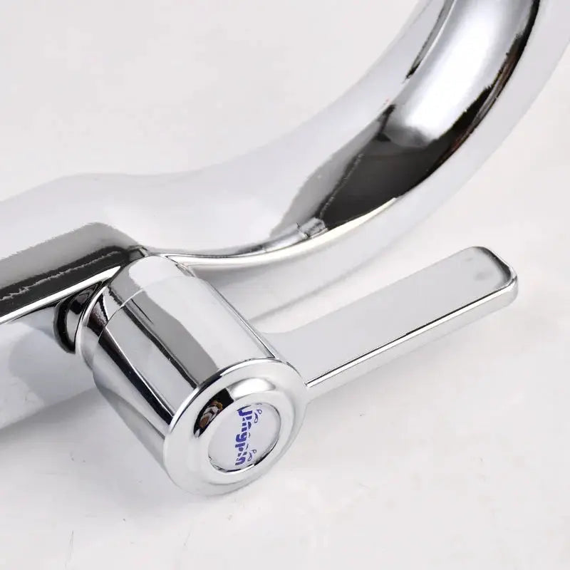 Bathroom & Kitchen Basin Faucet chrome deck-mounted single lever, cold water only, Simples Market