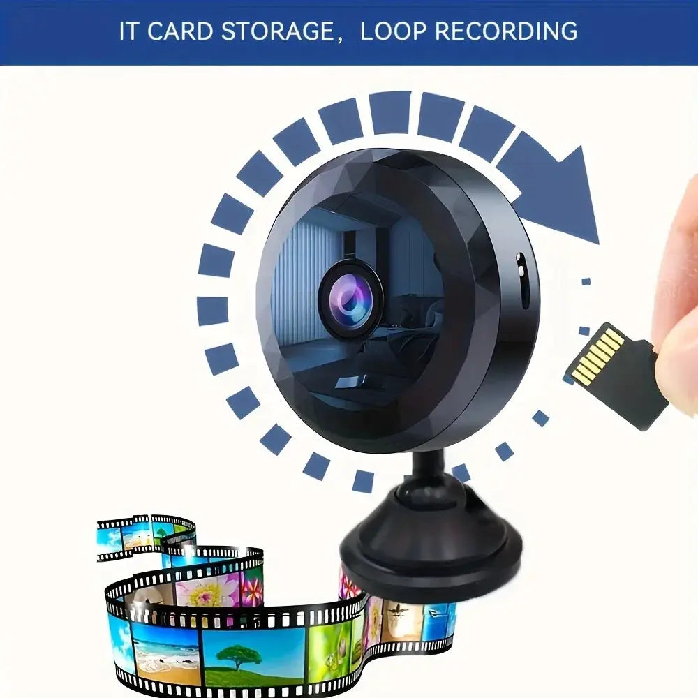 Wireless Mini WiFi Security Camera With Night Vision Motion Detection Rechargeable Battery Easy To Mount App Controlled