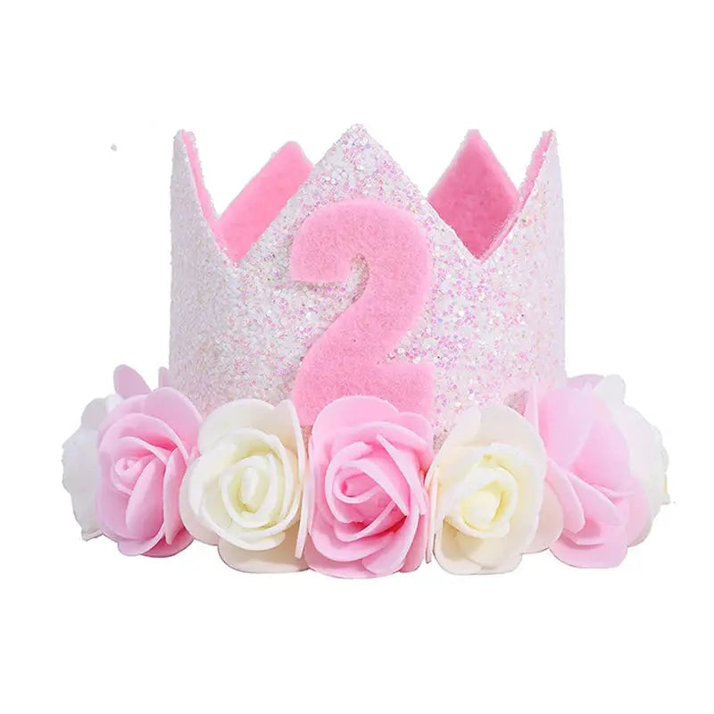 First Birthday Crown Hat For Kids Pink Party Decor Cute Birthday Party Hat For Boys And Girls