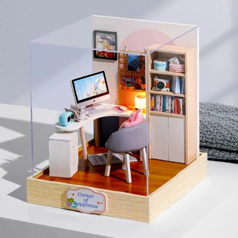 Wooden Miniature Doll House Kit DIY 3D Puzzle Building Model For Birthday Gifts And Home Decor Display