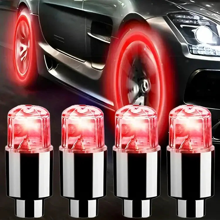 Car Hub Ambient LED Lights For Tires And Valve Covers Universal Neon Lamp Colorful Flashing Bulbs
