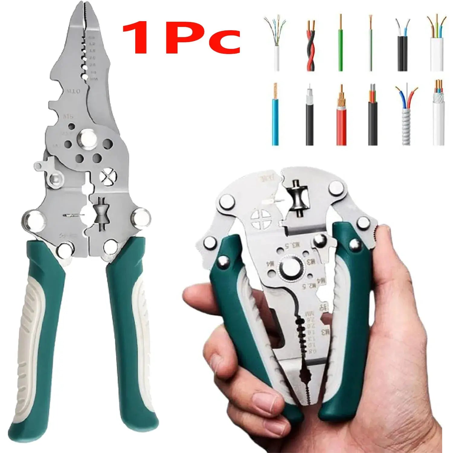 Foldable Wire Stripper With Pulley Design For Electricians Multitool Wire Winding And Crimping Pliers Hand Tool