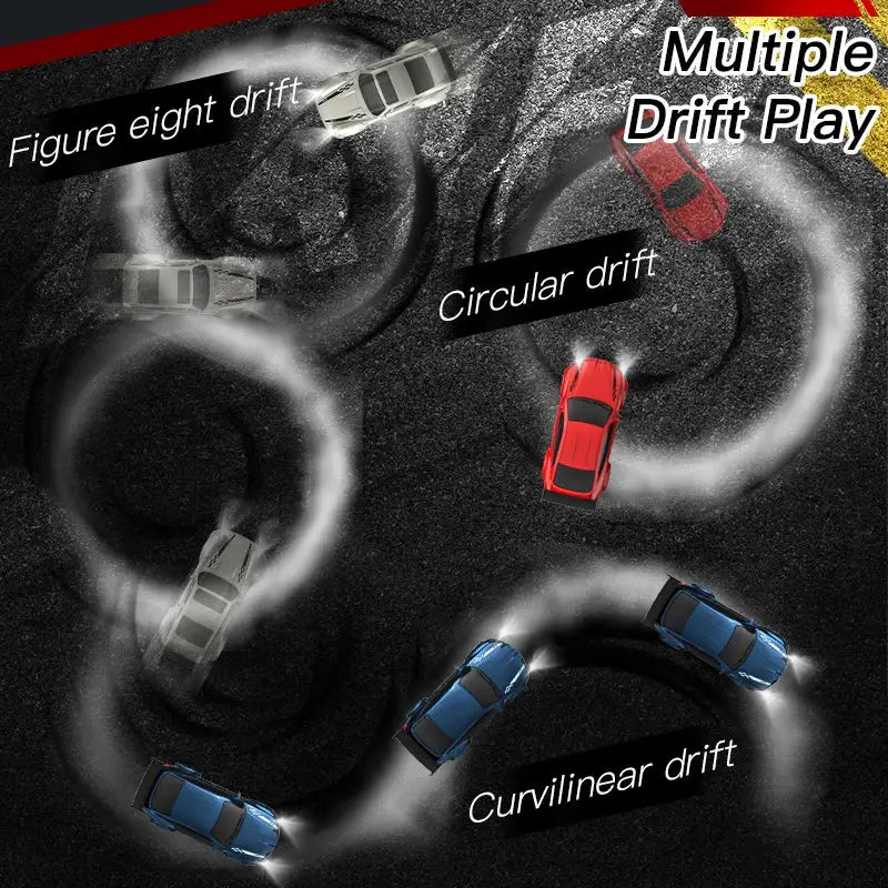 KF20 One Sixty Fourth Scale High Speed Drift RC Car 4WD With 2 Ghz Remote Control For Desktop Racing GTR Model Toy Gift